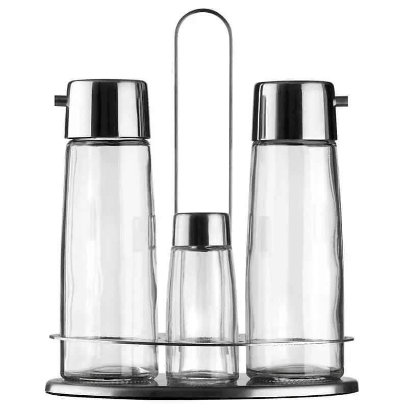Pintinox Taste Set Condimenti In Acciaio Inox - Vetro - Set 4 Pz Offerta