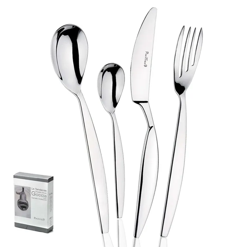 Compra Adesso Pintinox Goccia Servizio Posate In Acciaio Inox Forgiato - Set 24 Pz