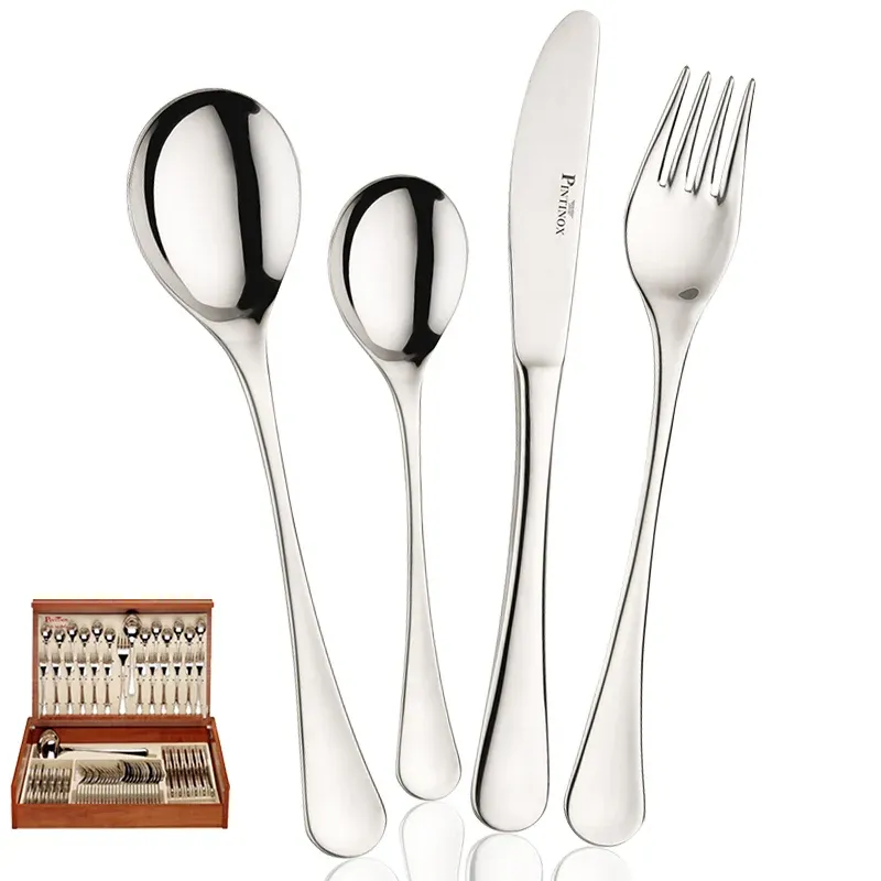 Spedizione Espresso Pintinox Solaris Servizio Posate In Acciaio Inox - Set 75 Pz