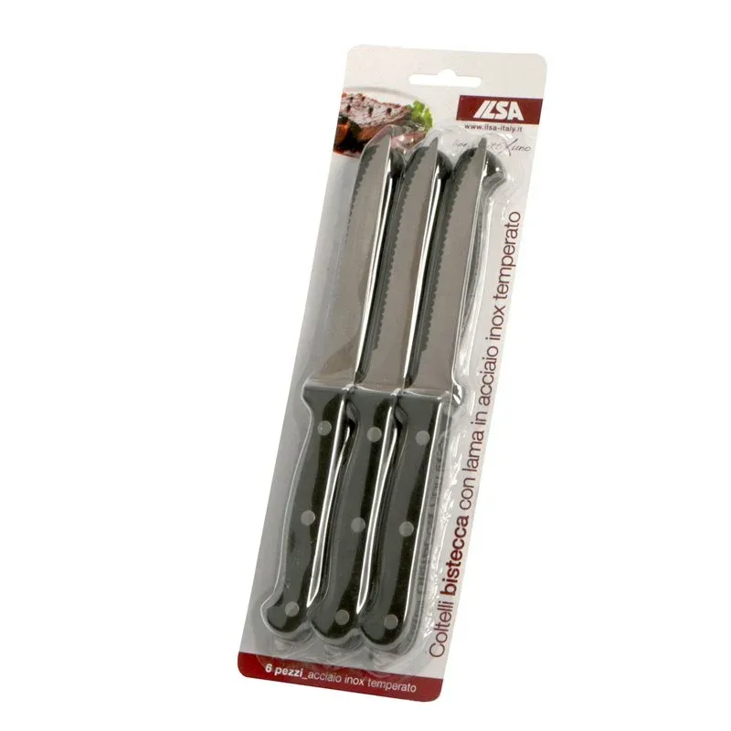 Ultima Occasione Ilsa TuttiXUno Coltello Bistecca In Acciaio Inox - Set 6 Pz