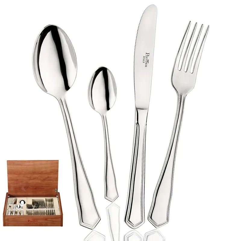 Pintinox Sabrina Servizio Posate In Acciaio Inox - Set 24 Pz Soddisfatti O Rimborsati