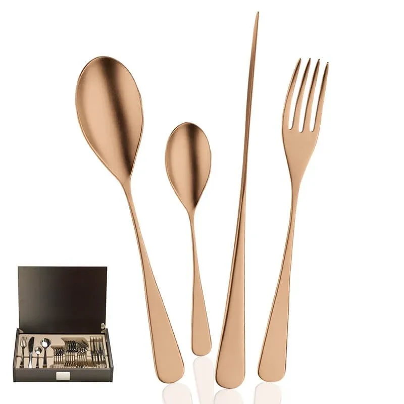Spedito Oggi Pintinox Audrey Servizio Posate In Acciaio Inox - Set 24 Pz