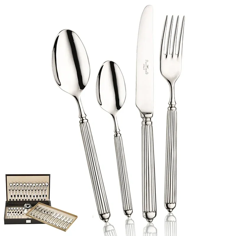 Pagamento Sicuro Pintinox Ellade Servizio Posate In Acciaio Inox Forgiato - Set 75 Pz