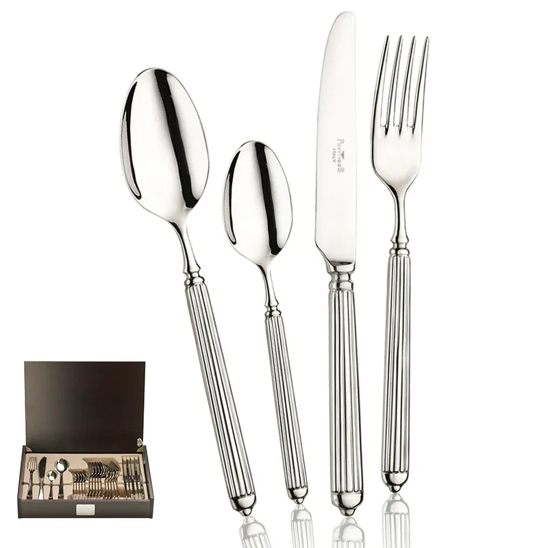 Pintinox Ellade Servizio Posate In Acciaio Inox Forgiato - Set 24 Pz Promo Stagionale