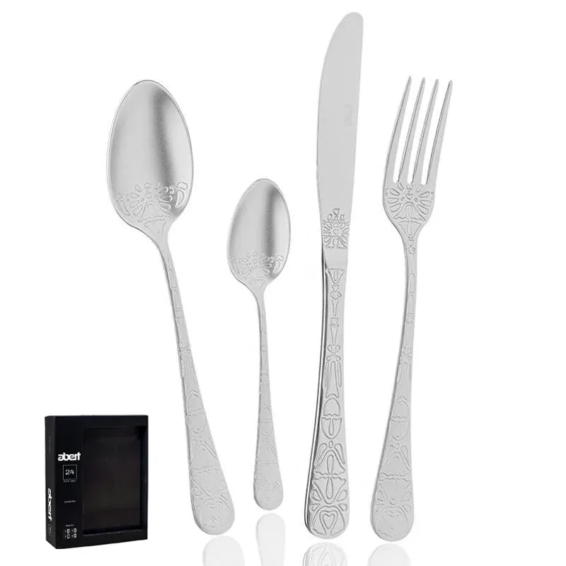 Abert Tattoo Servizio Posate In Acciaio Inox - Set 24 Pz Sconto