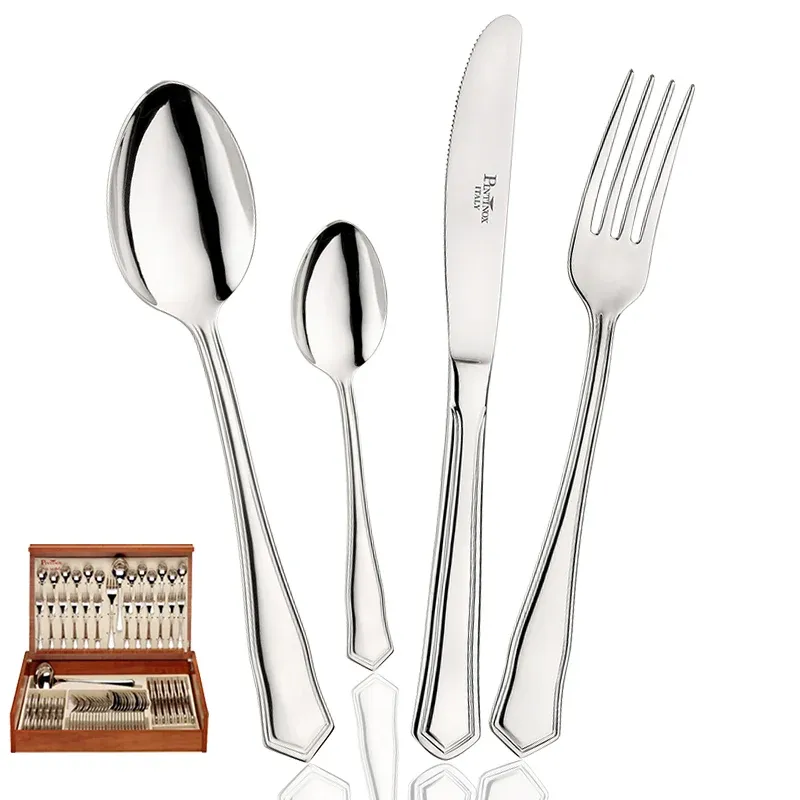 Subito Disponibile Pintinox Sabrina Servizio Posate In Acciaio Inox - Set 75 Pz