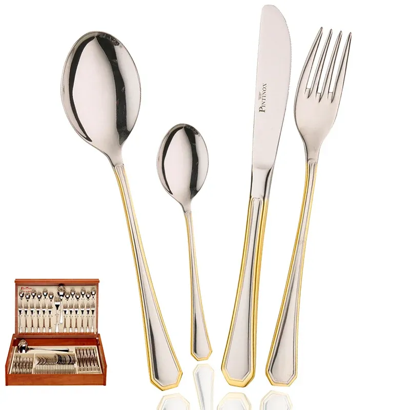 Ultima Occasione Pintinox America Servizio Posate In Acciaio Inox - Set 75 Pz