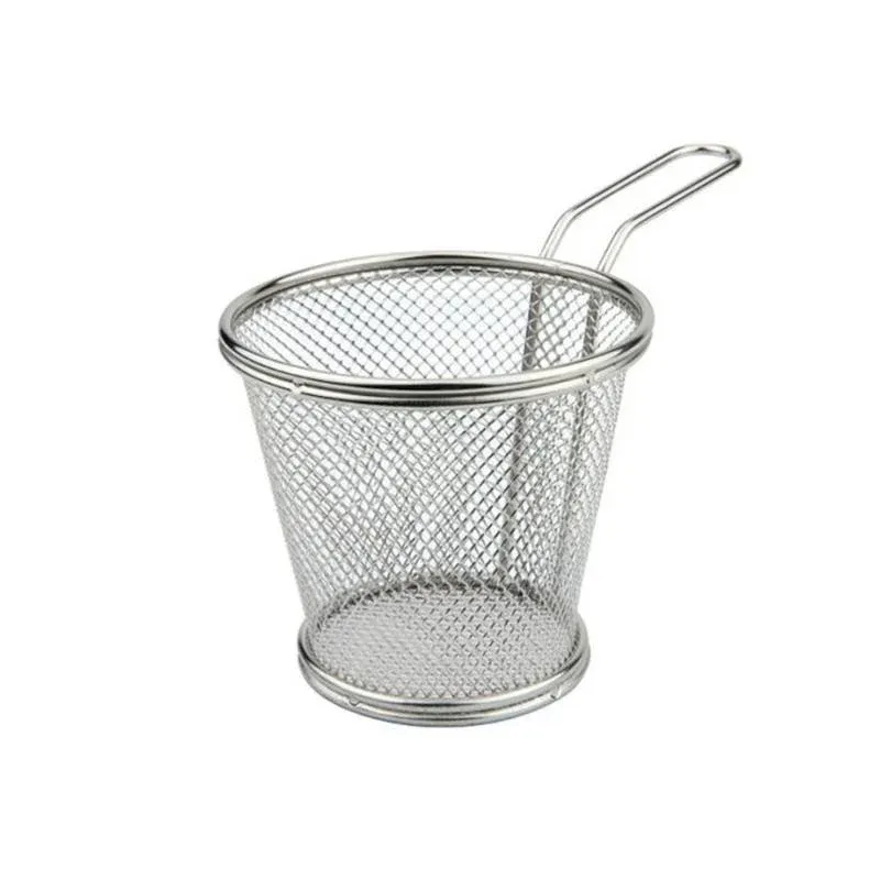 10 cm - Ilsa Mini Cestello Porta Snack Rotondo In Acciaio Inox 18/10 Promo Stagionale