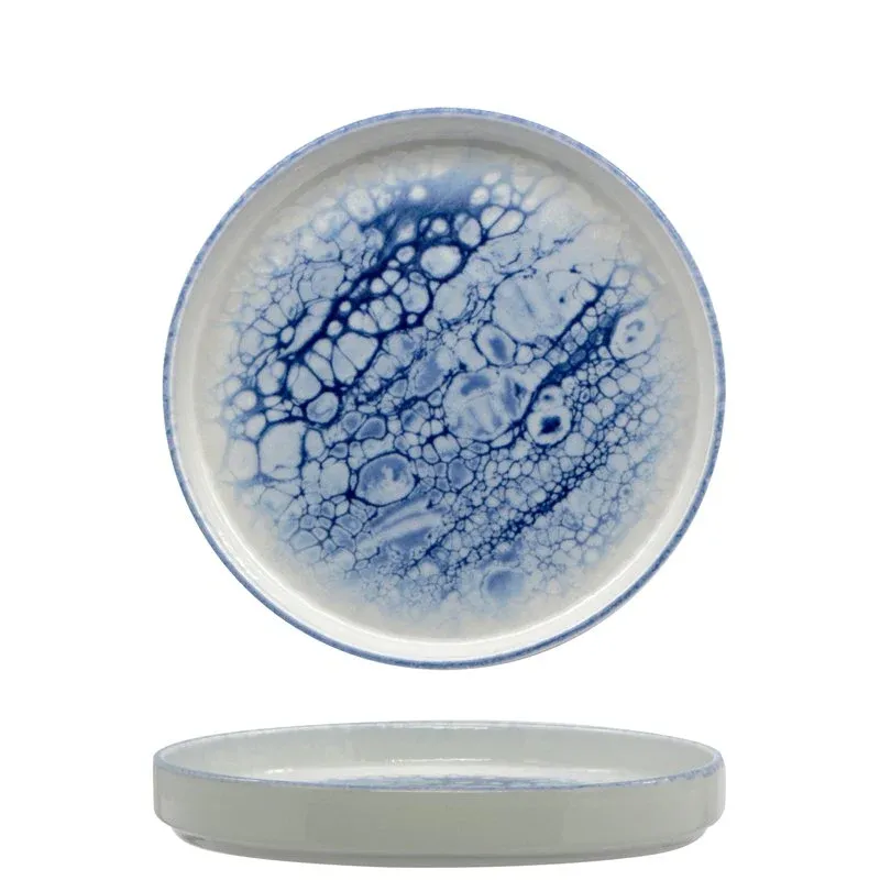 Soddisfatti O Rimborsati 20 cm - Saturnia Bubble Piatto Piano In Porcellana - Set 6 Pz