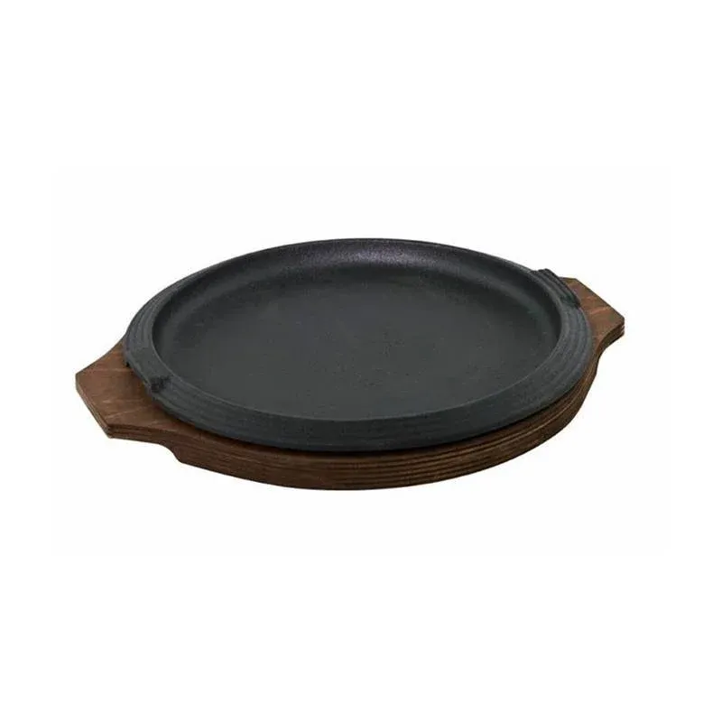 16 cm - Ilsa Basic Piatto In Ghisa Con Supporto In Legno Non Perdere