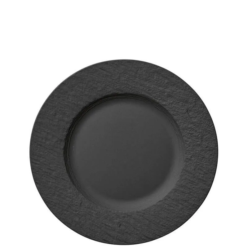27 cm - Villeroy & Boch Manufacture Rock Piatto Piano In Porcellana - Set 6 Pz Ultime Pezzi