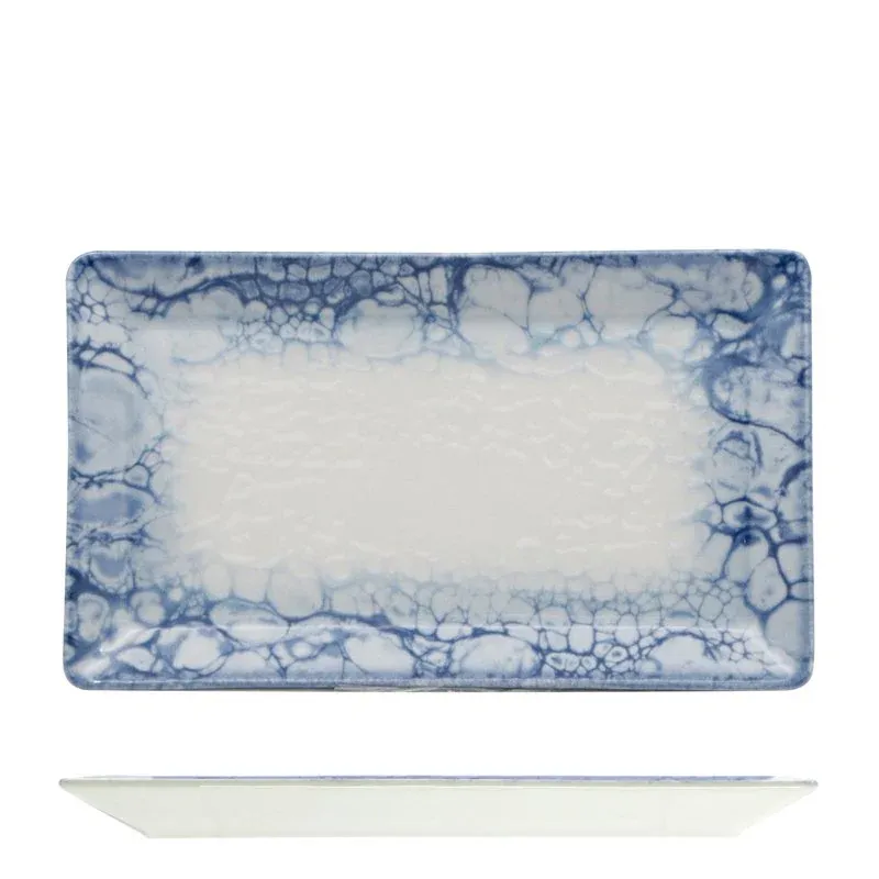 29x17.5 cm - Saturnia Bubble Piatto Vassoio Rettangolare In Porcellana - Set 10 Pz Direttamente Dal Produttore