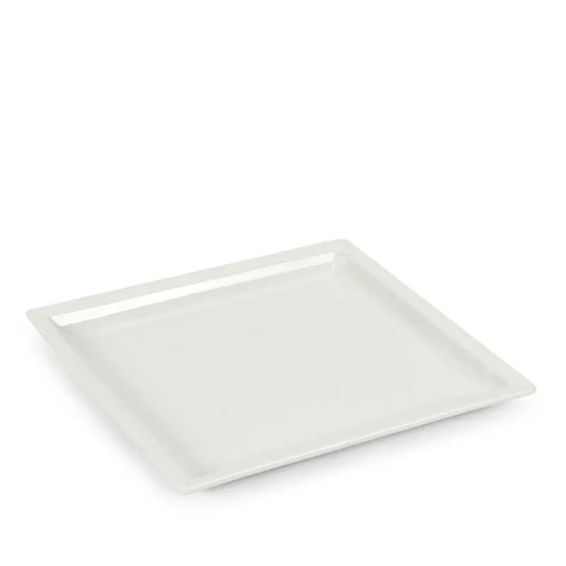 26.5x26.5 cm - Lioness Justwhite Piatto Piano In Porcellana - Set 4 Pz Offerta Limitata