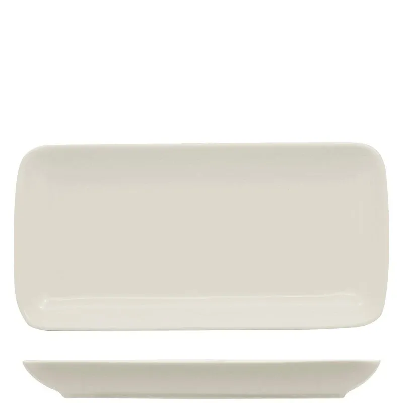 36x16.5 cm - Ariane Buffet Piatto Vassoio Rettangolare In Porcellana - Set 6 Pz Di Tendenza