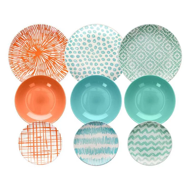 Tognana Louise Agua Servizio Piatti In Ceramica - Set 18 Pz Affare