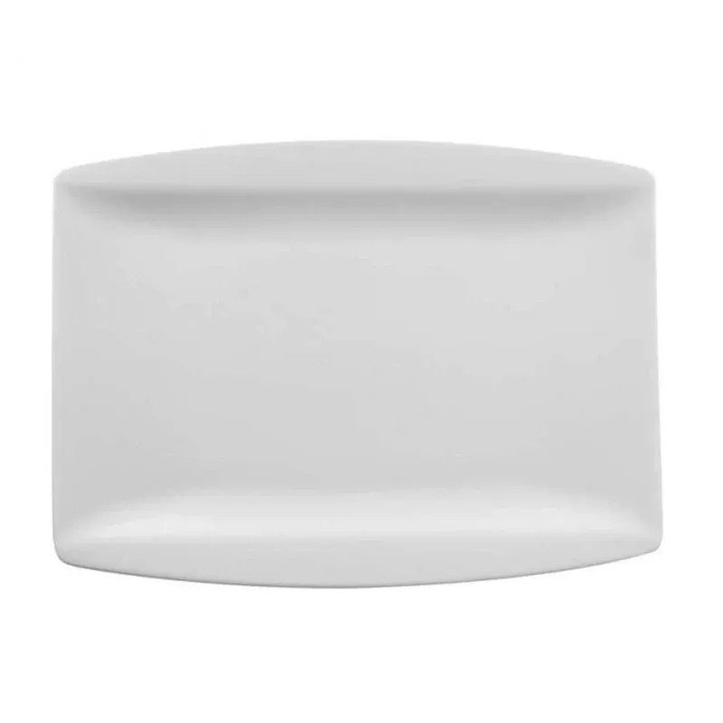 Spedizione Espresso 27x20 cm - Gural Porselen Napoli Piatto Vassoio Rettangolare In Porcellana
