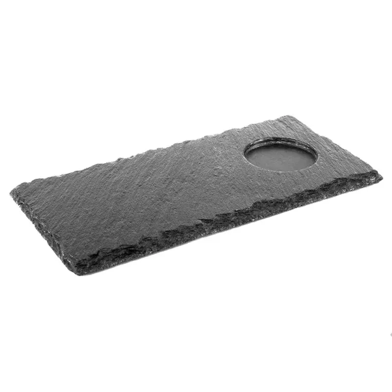 25x12 cm - Aps Piatto Vassoio Con Inserto In Ardesia Occasione Imperdibile