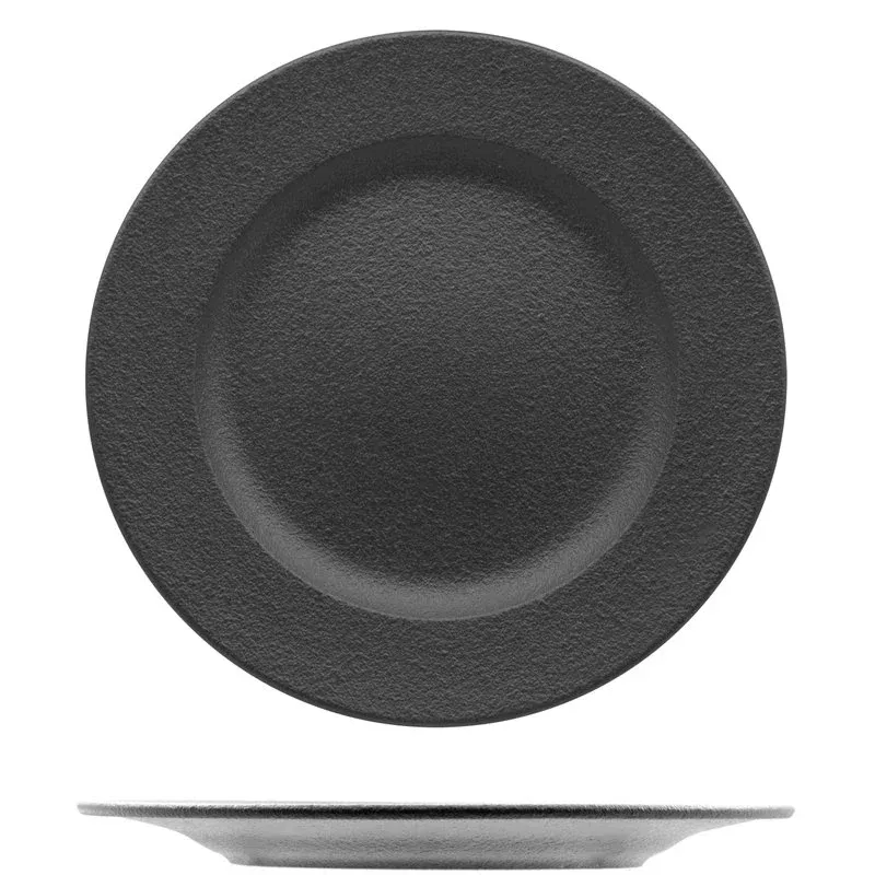 Prezzo Conveniente 27 cm - Ariane Black Dazzle Piatto Piano In Porcellana - Set 12 Pz