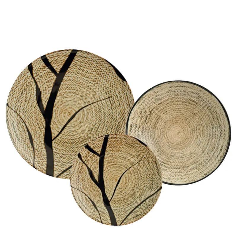 Arthur Krupp Tribal Mood Servizio Piatti In Porcellana - Set 12 Pz Prezzo Ridotto