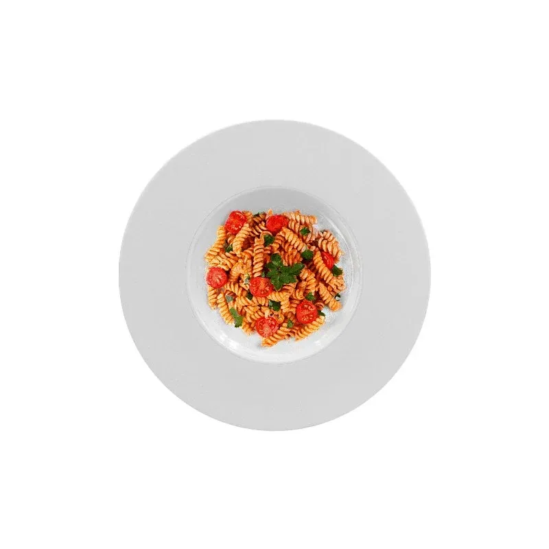 27 cm - Zen Tunisie Piatto Pasta In Porcellana - Set 6 Pz Reso Gratuito