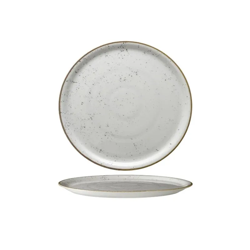 A Buon Prezzo 33 cm - Saturnia Stains Piatto Pizza In Porcellana - Set 6 Pz