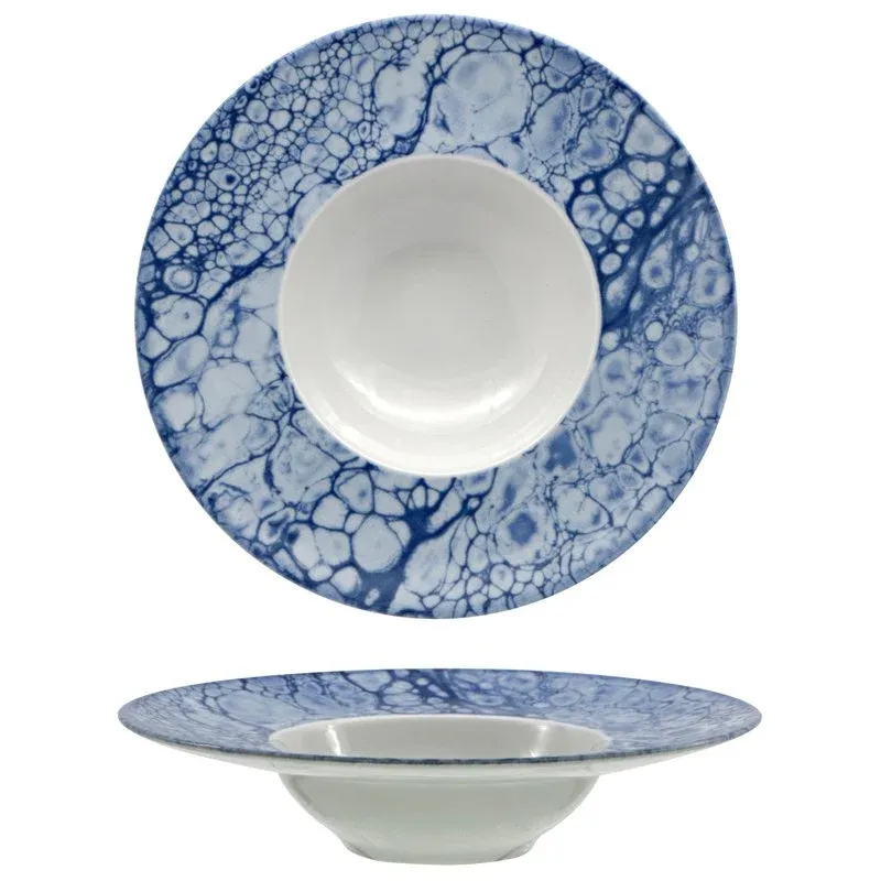 Professionale 27.5 cm - Saturnia Bubble Piatto Fondo In Porcellana - Set 6 Pz