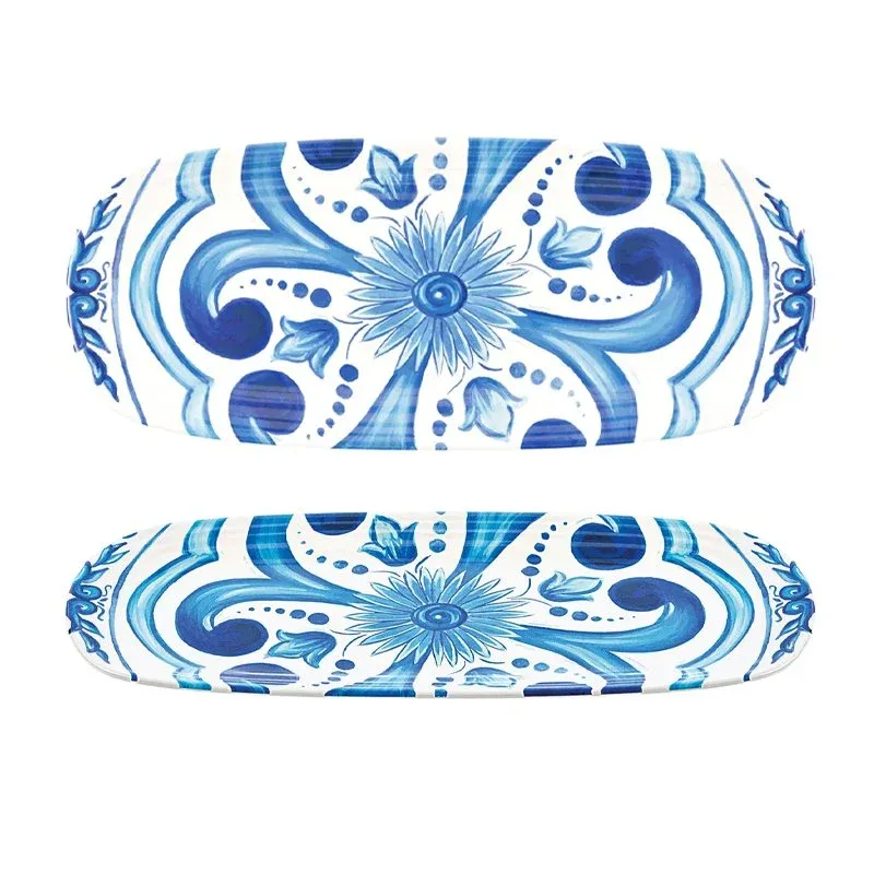 39.5x16 cm - Guzzini Blues Piatto Vassoio Rettangolare In Melamina - Set 2 Pz Ultimissimo Modello