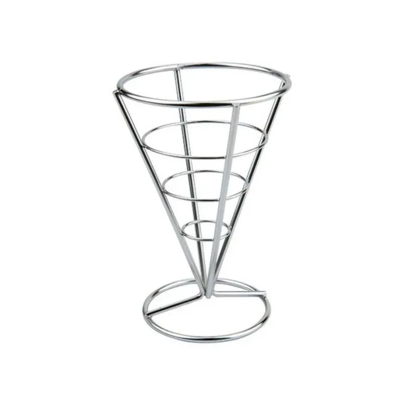10 cm - Ilsa Mini Cestello Porta Snack Conico In Acciaio Inox 18/10 Spedizione Espresso