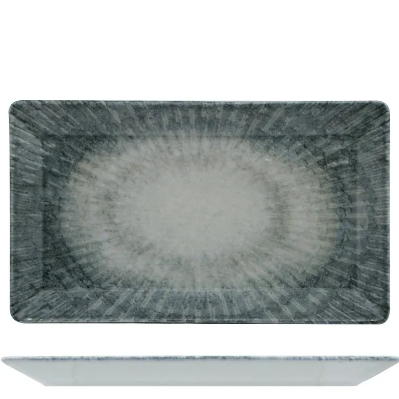29x17.5 cm - Saturnia Space Piatto Vassoio Rettangolare In Porcellana - Set 6 Pz Occasione Imperdibile