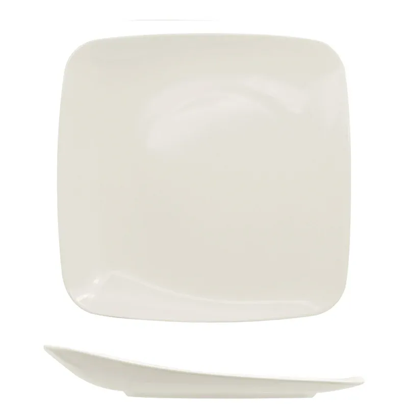 Scelto Dai Clienti 30x30 cm - Ariane Vital Square Piatto Piano In Porcellana - Set 6 Pz