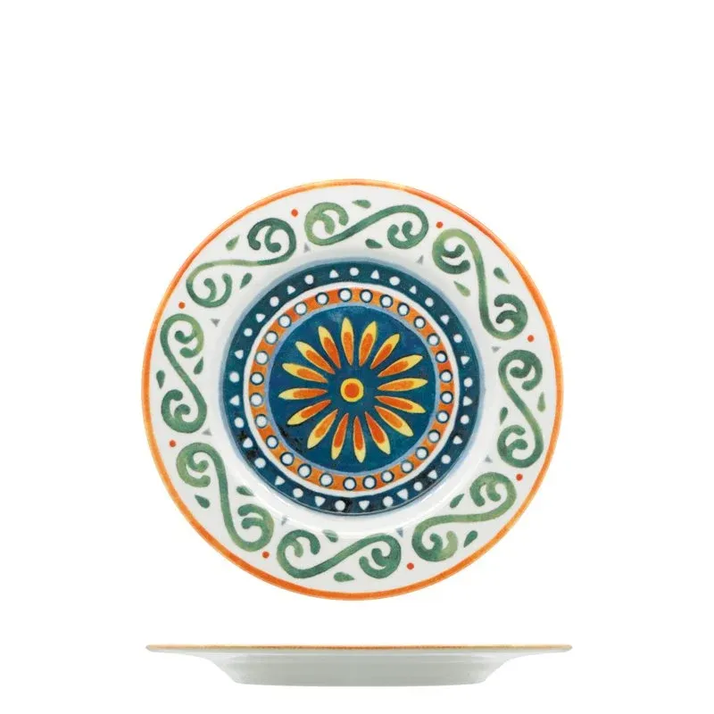 21 cm - Saturnia Capri Piatto Frutta Dessert In Porcellana - Set 12 Pz Occasione Imperdibile