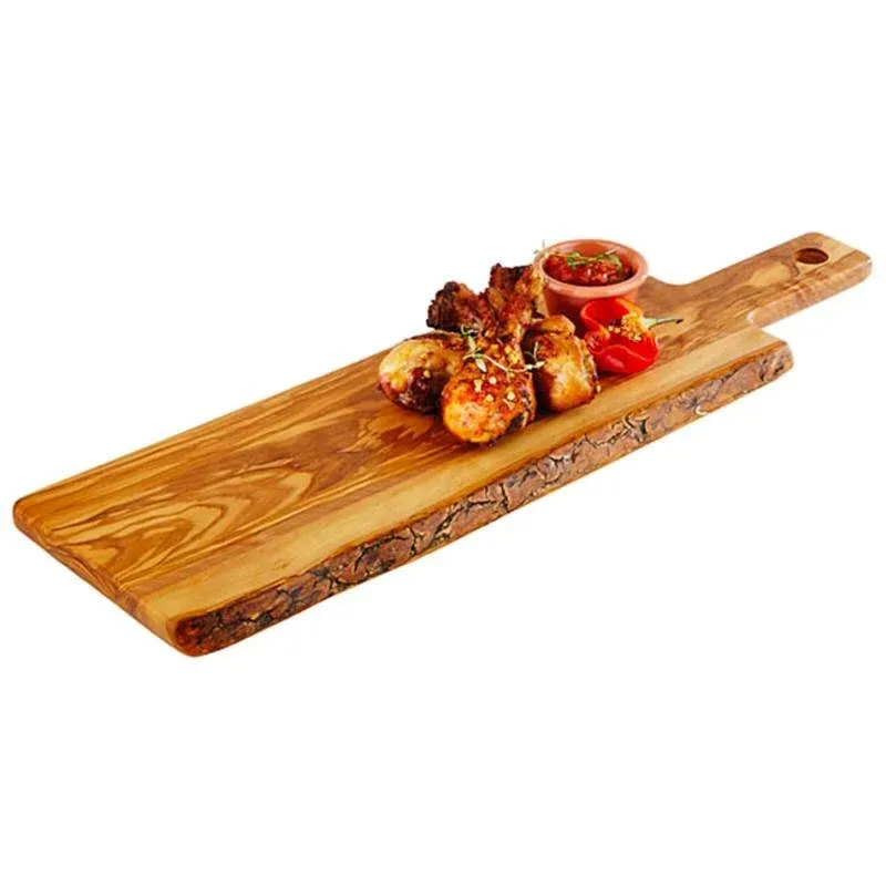A Buon Prezzo 44x20 cm - Paderno Tableware Buffet & Display Vassoio Con Manico In Legno di Ulivo