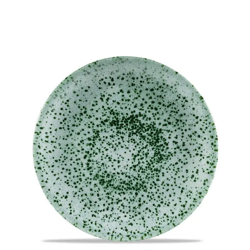26 cm - Churchill Studio Prints Mineral Green Piatto Piano In Porcellana Vetrificata Nuova Collezione