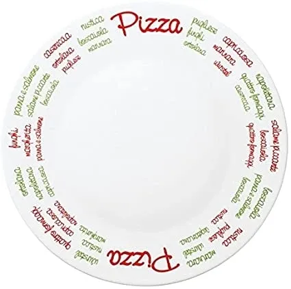33 cm - Bormioli Rocco Ronda Piatto Pizza In Vetro Opale - Set 6 Pz Bestseller