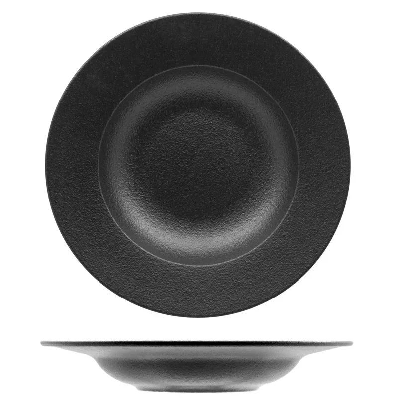 26 cm - Ariane Black Dazzle Piatto Fondo In Porcellana - Set 6 Pz Non Perdere