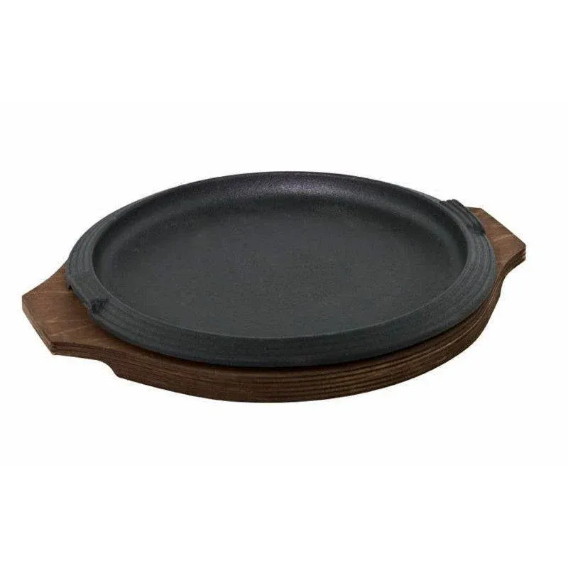 Spedito Oggi 31 cm - Ilsa Basic Piatto In Ghisa Con Supporto In Legno