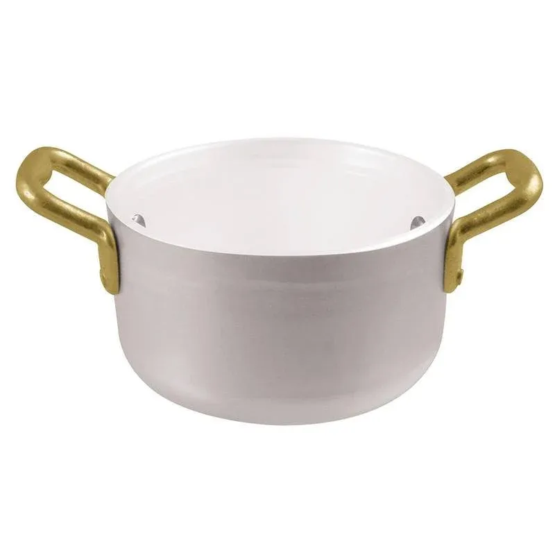 10 cm - Paderno Miniature Mini Casseruola Alta In Alluminio Con Manici In Ottone Promozione