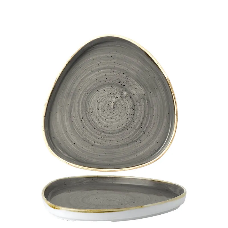 Saldi 20 cm - Churchill Stonecast Piatto Piano Triangolare In Porcellana Vetrificata