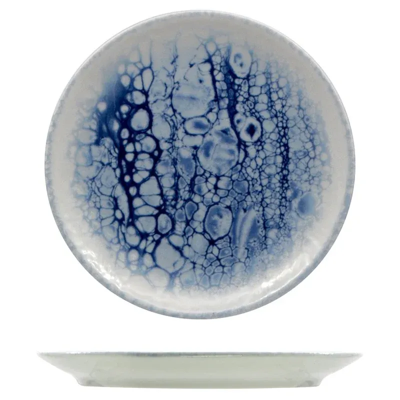 Subito Disponibile 21 cm - Saturnia Bubble Piatto Piano In Porcellana - Set 12 Pz