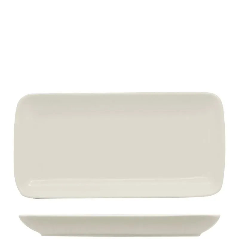 28x14 cm - Ariane Buffet Piatto Vassoio Rettangolare In Porcellana - Set 6 Pz Prezzo Conveniente