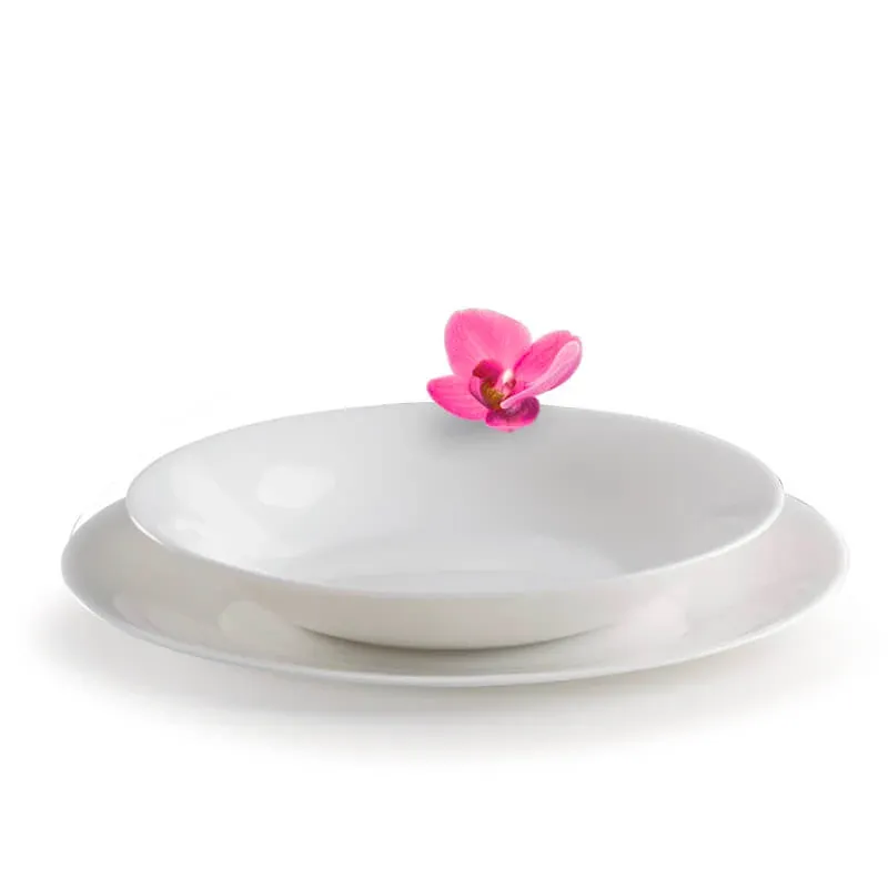 Consegna Rapida Bormioli Rocco White Moon Servizio Piatti In Vetro Opale - Set 12 Pz