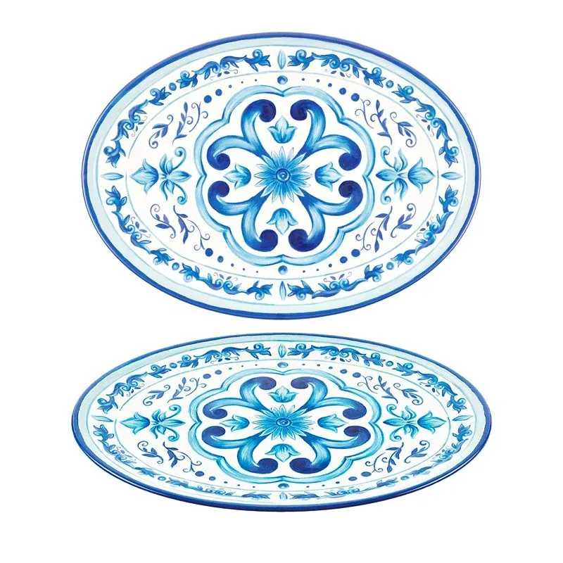 Promozione Esclusiva 50x36 cm - Guzzini Blues Vassoio In Melamina - Set 2 Pz