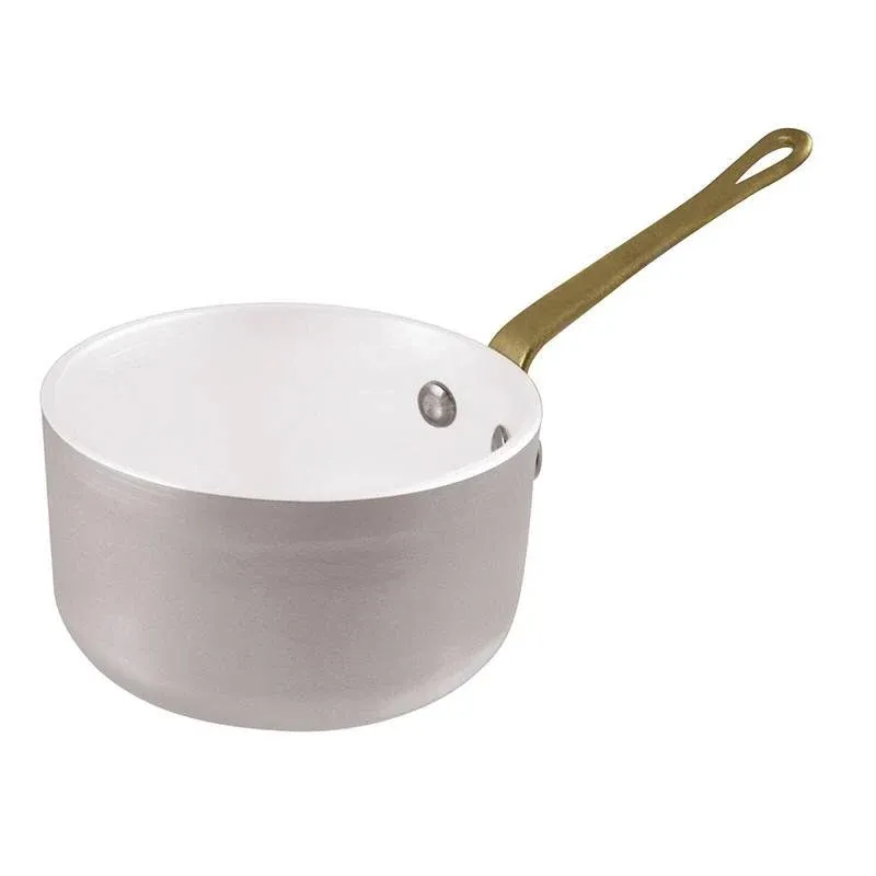 Esclusivo 10 cm - Paderno Miniature Mini Casseruola Alta In Alluminio Con Manico In Ottone