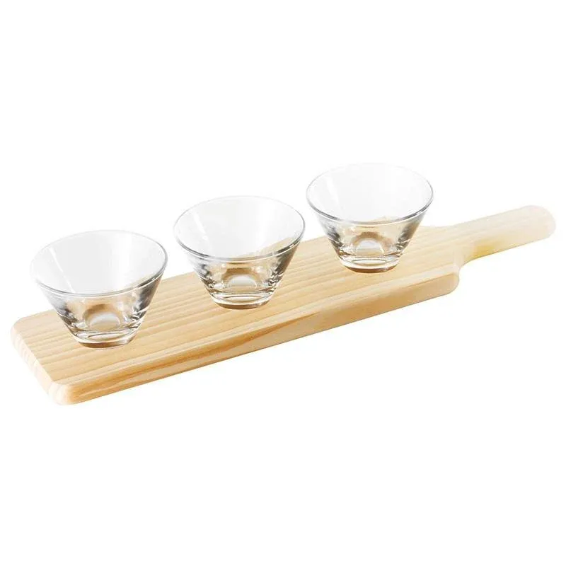 Solo Oggi 14.7 cl Paderno Happy Hour Coppette per Aperitivo Rettangolare Con Vasetti - Set 4 Pz