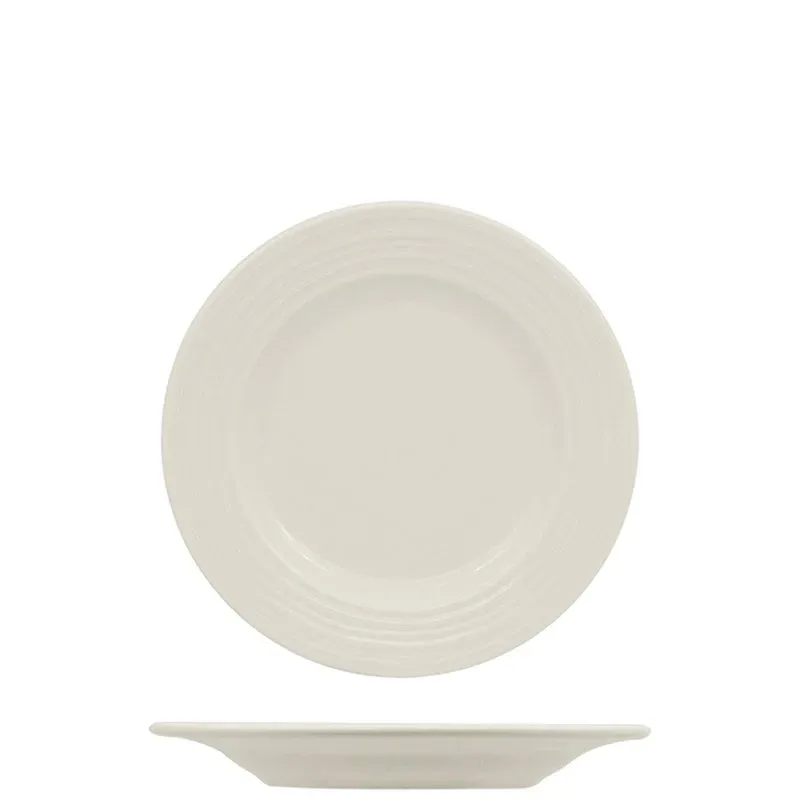 Prezzo Scontato 21 cm - Ariane Eclipse Piatto Piano In Porcellana - Set 12 Pz