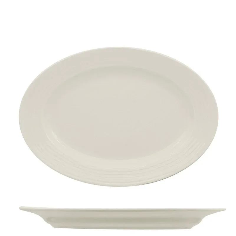 26x18 cm - Ariane Eclipse Piatto Vassoio Ovale In Porcellana - Set 12 Pz Saldi