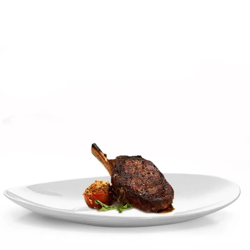 32x26 cm - Bormioli Rocco Prometeo Piatto Bistecca In Vetro Opale Esclusivo