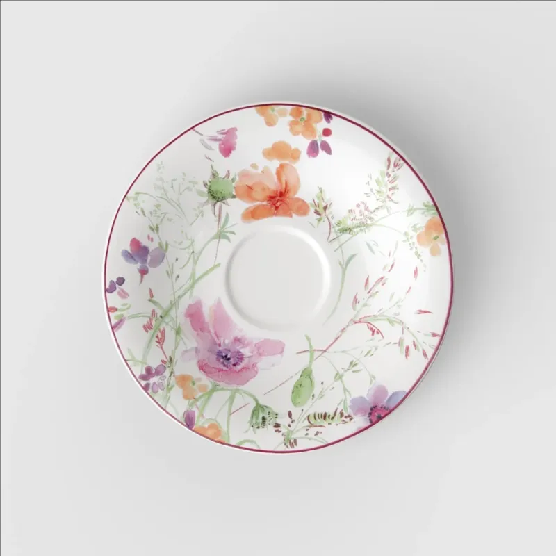 16.7 cm - Villeroy & Boch Mariefleur Basic Piattino Tazza Tè In Porcellana Premium - Set 6 Pz Direttamente Dal Produttore