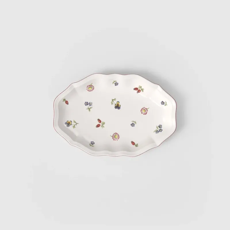 24 cm - Villeroy & Boch Petite Fleur Raviera Piatto Da Portata Ovale In Porcellana Premium Spedizione Espresso