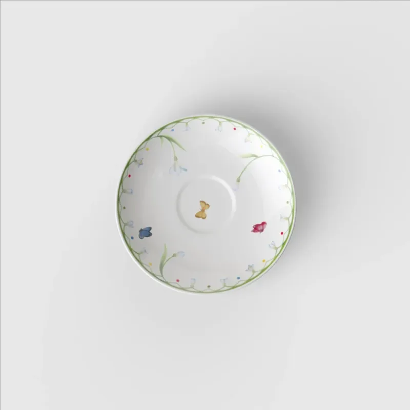 11.7 cm - Villeroy & Boch Colorful Spring Piattino Tazzina Caffè In Porcellana Premium - Set 6 Pz Promozione Esclusiva